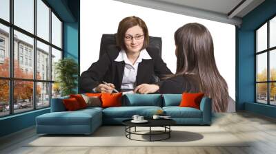 business interview Wall mural