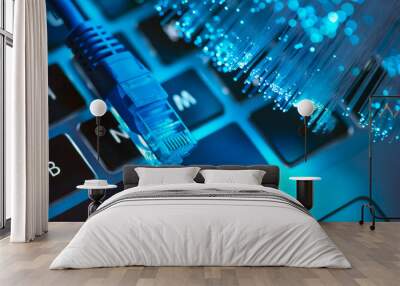 High speed fiber optic internet concept Wall mural