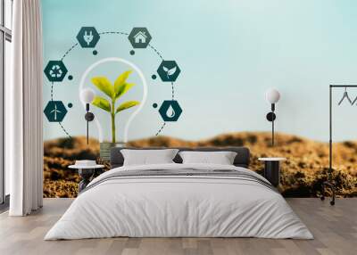 Sustainable energy sources concept Wall mural