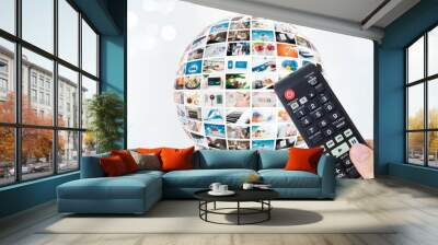 Television broadcast multimedia sphere abstract composition Wall mural