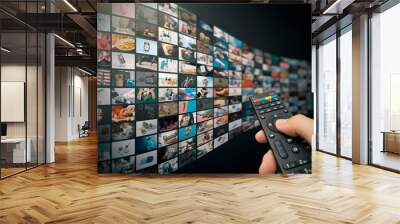 Television streaming, multimedia wall concept Wall mural