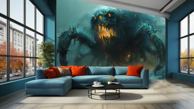 monster zombie background for halloween theme Wall mural