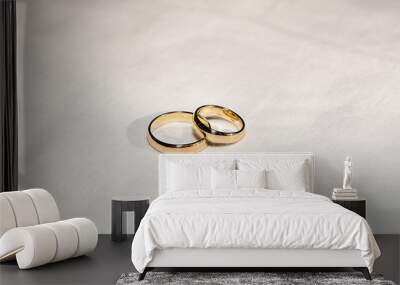 Two golden wedding rings Wall mural