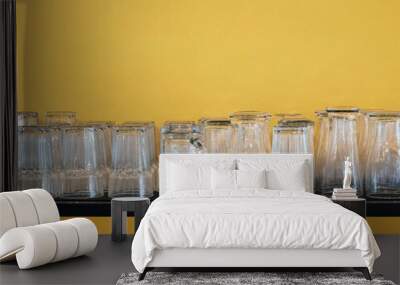 empty clear glasses Wall mural