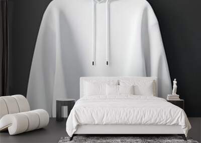 White hoodie sweatshirt mockup with copy space Wall mural