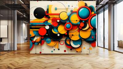 colorful abstract shapes for graphic composition, presentation background Wall mural