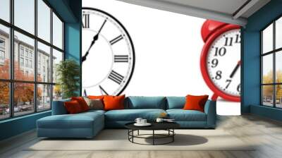 07:05 (AM and PM) or 19:05 time clock icons Wall mural