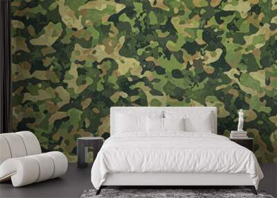 Green military camouflage Wall mural