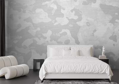 White camouflage pattern Wall mural