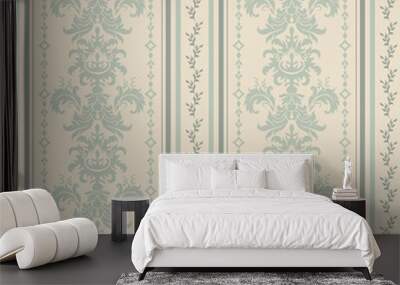 seamless damask pattern Wall mural