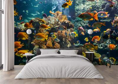 fish in aquarium Wall mural