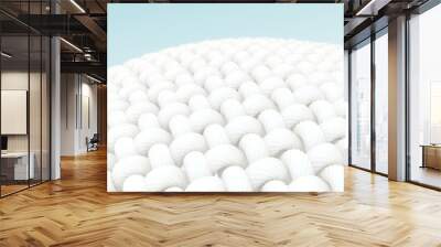 Close-up fabric fiber. Fibers with a spiral surface And that surface is a wave. 3D illustration. Wall mural