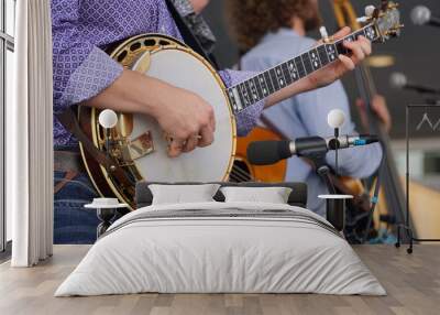 Banjo player in a bluegrass band Wall mural