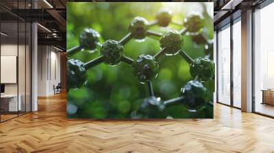 Molecular structure of green hydrogen Wall mural