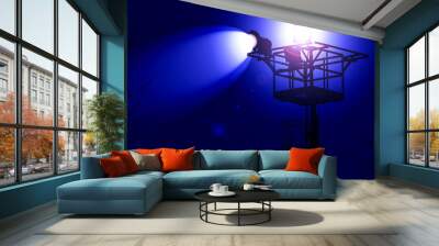 reflector tower illuminate the darkness in the night Wall mural