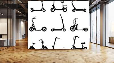 scooter vector illustration on a white isolated background Wall mural