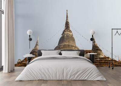 The old pagoda , Phitsanulok, Thailand. Wall mural