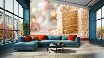 Slice of Round Cake Wall mural