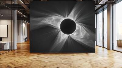 solar eclipse high Wall mural