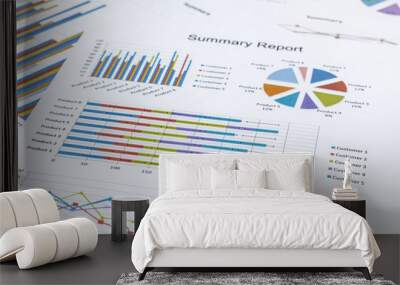 business chart report Wall mural