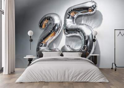 Decoration balloons for 25 years birthday Wall mural