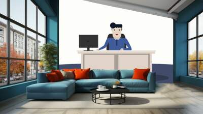 office man working Wall mural