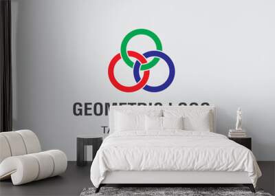 GEOMETRIC LOGO ROUND /Circle-shaped geometric logo Wall mural