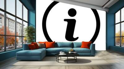 information sign icon, information icon in trendy flat design Wall mural