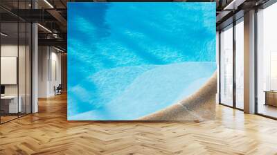 Blue swimming pool background. Summer and water concept Wall mural