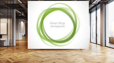 Green Rings Background # Vector Wall mural