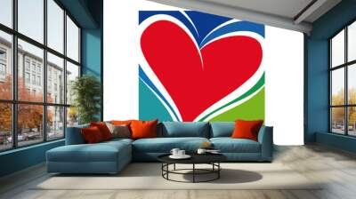 Logo Valentines day Wall mural