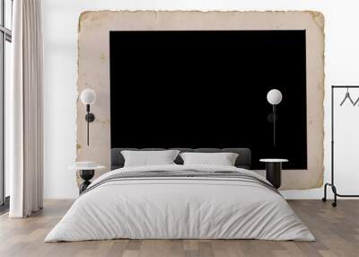 Real old photo with clipping path for the inside, blank retro frame Wall mural