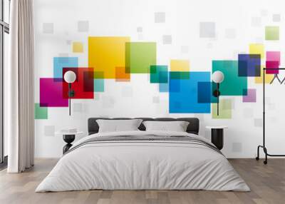 Vector concept of network, white background Wall mural