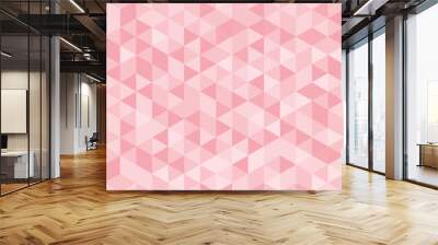 Vector geometric background, mosaic of triangles and cubes in so Wall mural