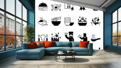 Delicious icon set vector illustration graphic design Wall mural