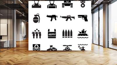 Military icon Wall mural