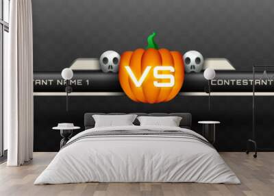 Halloween Themed Game Versus Lower Third with spooky Halloween Elements for Esports, Gaming, and Sports Broadcasts Wall mural