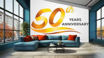 Anniversary emblems 50 anniversary template design Wall mural