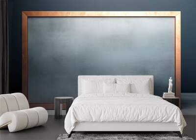 Glossy grey metal rectangle with space for text. Wall mural