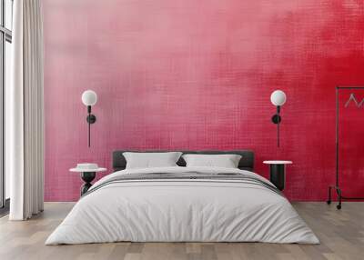 Abstract red and white gradient background with a textured surface. Wall mural