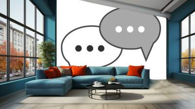 flat design conversation bubbles icon vector illustration Wall mural