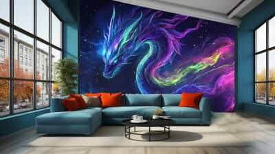 Dragon abstract background Wall mural