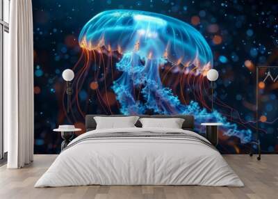 jelly fish in the aquarium Wall mural