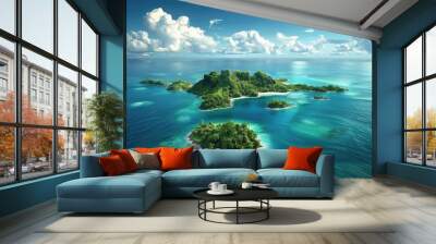 tropical islands, aerial view  Wall mural