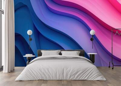 ui ux gradient backdrop. 3D color waves Wall mural