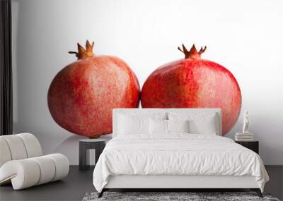 two pomegranates on white Wall mural