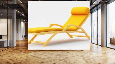 Indulge in relaxation on this vibrant yellow chaise longue, inviting you to bask in sun-kissed bliss by the beach or in a tranquil spa setting. Wall mural