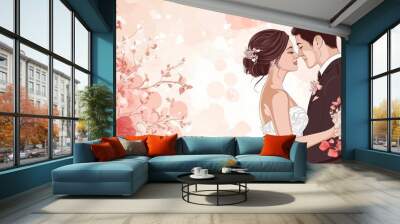 Invitation for love and commitment. Wall mural