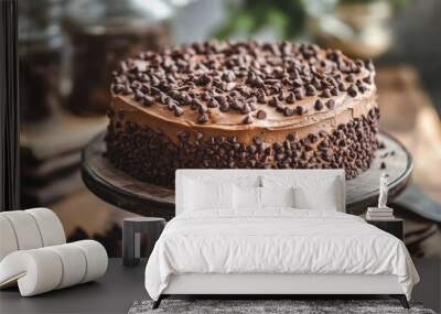 Savor the symphony of pastry and chocolate in cake form Wall mural