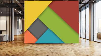 Colorful overlap layer material design background Wall mural